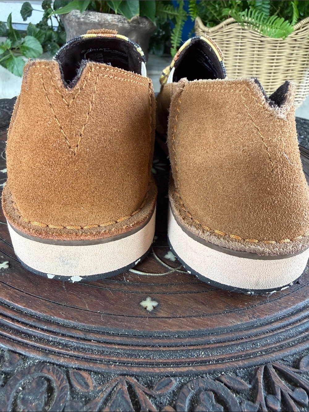 Ariat Sunflower Canvas Slip-Ons in Yellow and Brown - Picture 2 of 8